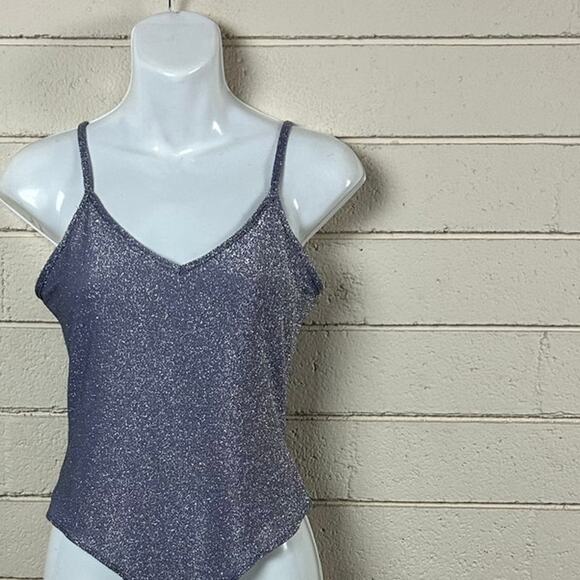 Haute Mode Purple Sparkle Bodysuit size S - Picture 8 of 8
